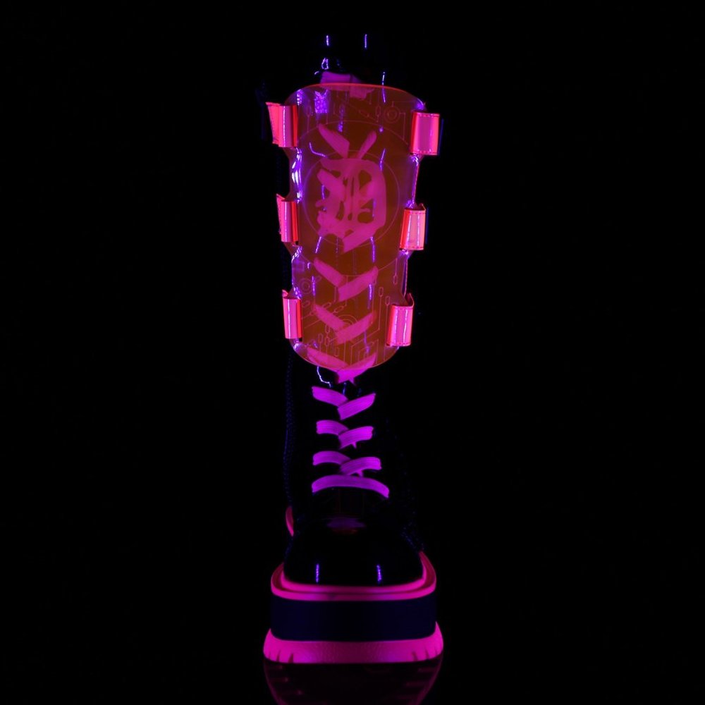 Platform Glow Gothic Lace Up Boots
